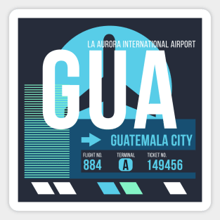 Guatemala City (GUA) Airport // Sunset Baggage Tag Magnet